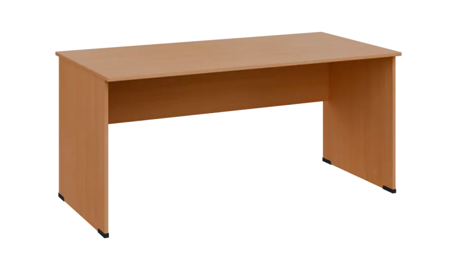 TP 8 - 16 stůl kancelářský, dřevěná podnož, deska 18 mm, široký 1600 mm, buk royal