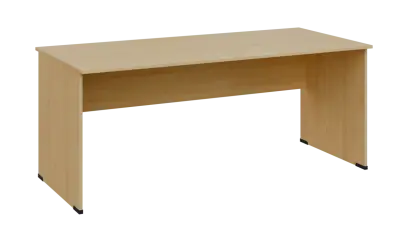 TP 8 - 18 stůl kancelářský, dřevěná podnož, deska 18 mm, široký 1800 mm, javor horský