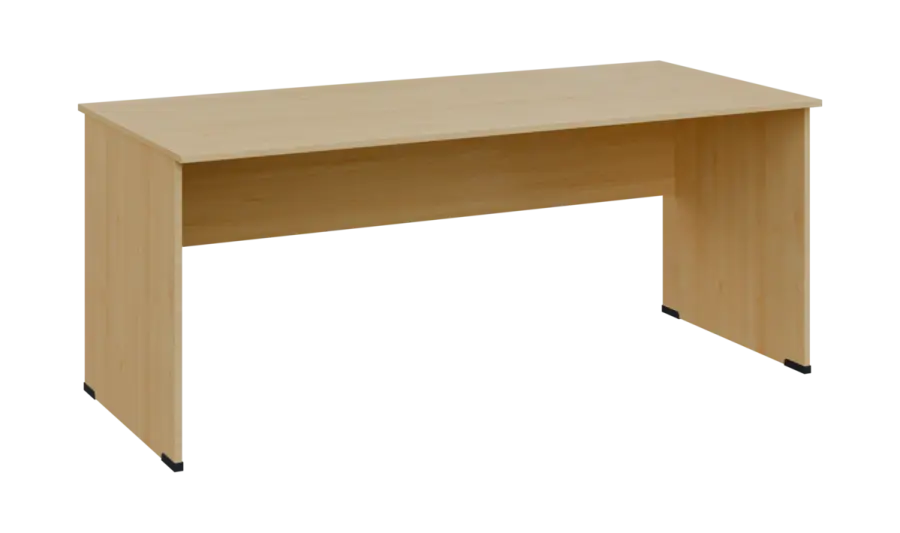 TP 8 - 18 stůl kancelářský, dřevěná podnož, deska 18 mm, široký 1800 mm, javor horský