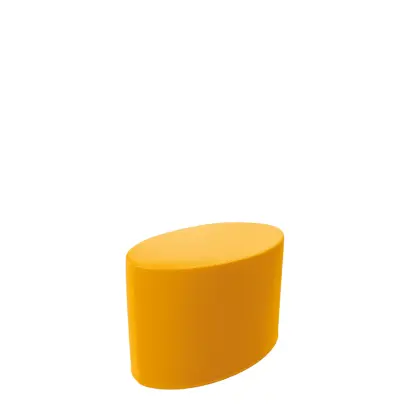 ELIPSA MALÁ taburet, koženka žlutá