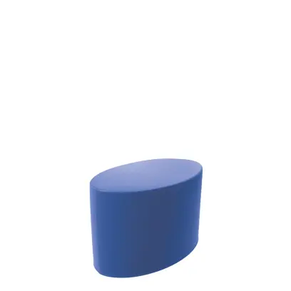 ELIPSA MALÁ taburet, koženka modrá