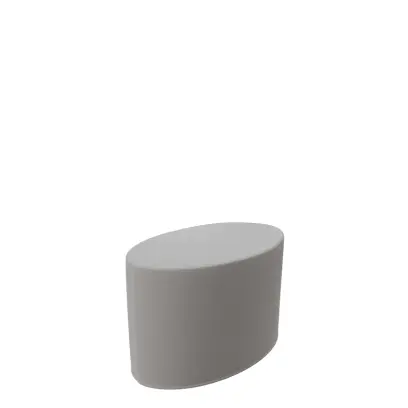 ELIPSA MALÁ taburet, koženka šedá