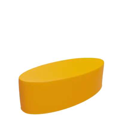 ELIPSA VELKÁ taburet, koženka žlutá