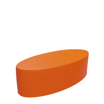 ELIPSA VELKÁ taburet, koženka oranžová