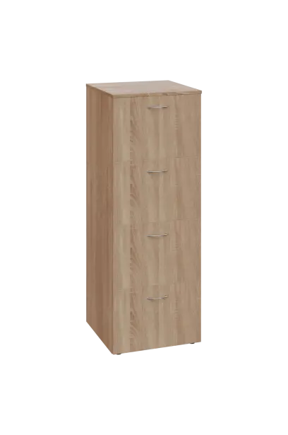 EKA 44 kartotéka, 4-zásuvková, s centrálním zámkem, 1450x430x580, dub bardolino