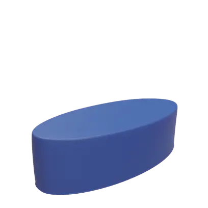 ELIPSA VELKÁ taburet, koženka modrá