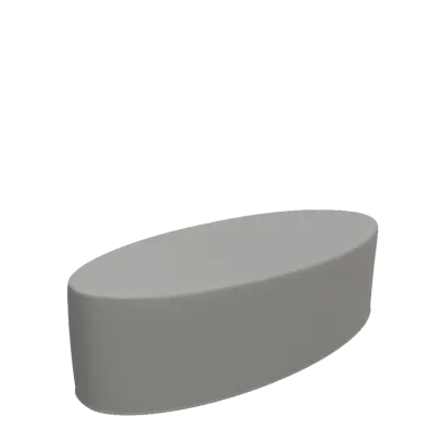 ELIPSA VELKÁ taburet, koženka šedá