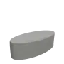 ELIPSA VELKÁ taburet, koženka šedá