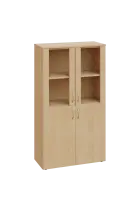 EN 4 - 8DS skříňka 4-dveřová/2-sklo/, široká lamino - bříza irská