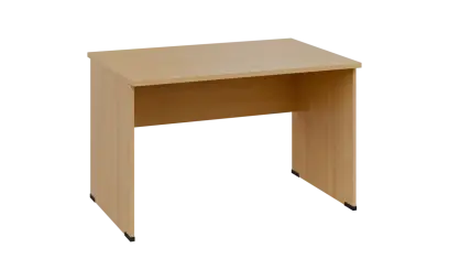 OPL 28 - 12 stůl kancelářský, dřevěná podnož, deska 25 mm, široký 1200 mm, javor horský