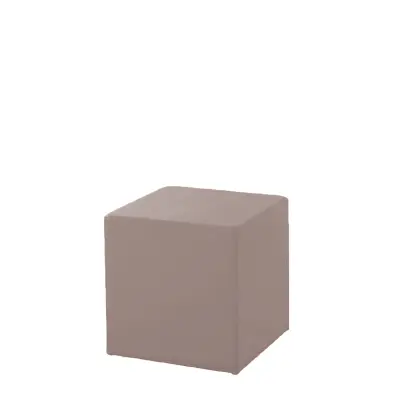 KOSTKA taburet, koženka šedá