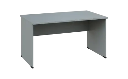 OPL 28 - 14 stůl kancelářský, dřevěná podnož, deska 25 mm, široký 1400 mm, šedá