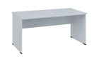OPL 28 - 16 stůl kancelářský, dřevěná podnož, deska 25 mm, široký 1600 mm, bílá