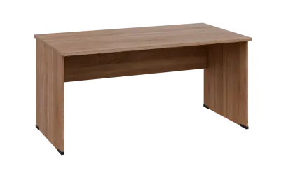 OPL 28 - 16 stůl kancelářský, dřevěná podnož, deska 25 mm, široký 1600 mm, dub bardolino