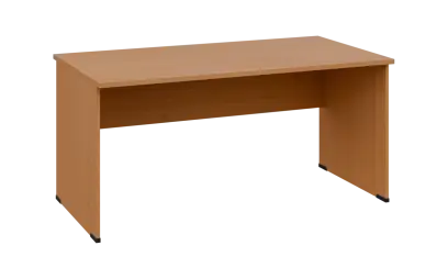 OPL 28 - 16 stůl kancelářský, dřevěná podnož, deska 25 mm, široký 1600 mm, buk royal