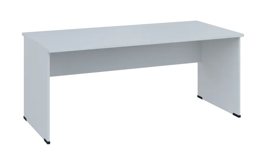OPL 28 - 18 stůl kancelářský, dřevěná podnož, deska 25 mm, široký 1800 mm, bílá