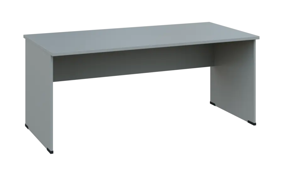OPL 28 - 18 stůl kancelářský, dřevěná podnož, deska 25 mm, široký 1800 mm, šedá