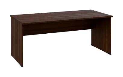 OPL 28 - 18 stůl kancelářský, dřevěná podnož, deska 25 mm, široký 1800 mm, ořech královský