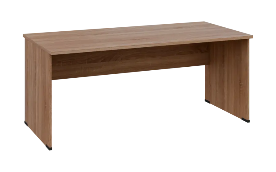 OPL 28 - 18 stůl kancelářský, dřevěná podnož, deska 25 mm, široký 1800 mm, dub bardolino