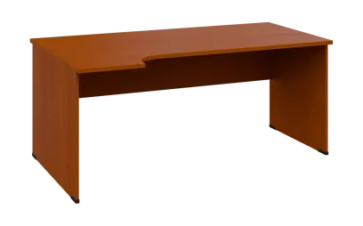 ORL 28 - 184 stůl kancelářský, rohový, levý, dřevěná podnož, deska 25 mm, široký 1800 mm, třešeň šum ORL 28 - 184 stůl kancelářský, rohový, levý, dřevěná podnož, deska 25 mm, široký 1800 mm, třešeň šumavská