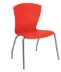 ASTRID CR židle konferenční, kostra chromová, plast červená