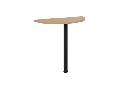 OJD 2 - 80 přístavba jednací, kovová podnož černá, síla desky 25 mm, široká 800 mm, javor horský