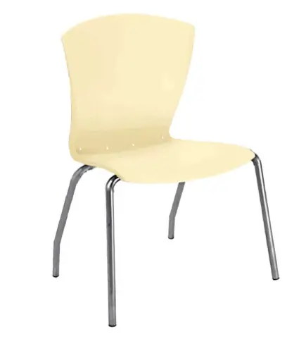 ASTRID CR židle konferenční, kostra chromová, plast krémový