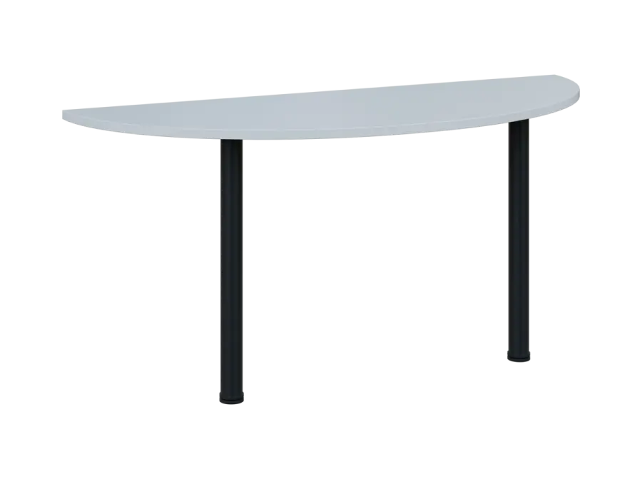 OJC 2 - 16 přístavba jednací, kovová podnož černá, síla desky 25 mm, široká 1600 mm, bílá