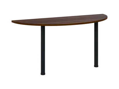 OJC 2 - 16 přístavba jednací, kovová podnož černá, síla desky 25 mm, široká 1600 mm, ořech královský