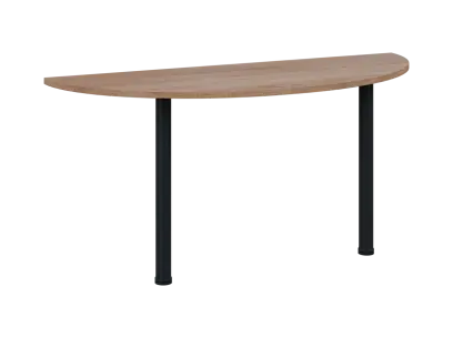 OJC 2 - 16 přístavba jednací, kovová podnož černá, síla desky 25 mm, široká 1600 mm, dub bardolino