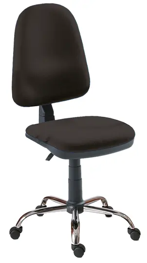 1080/MEK CR židle kancelářská, kříž chrom, koženka BLOOM B 08 - koženka černá