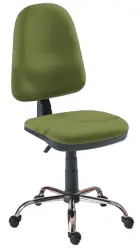 1080/MEK CR židle kancelářská, kříž chrom, koženka BLOOM B 022 - koženka kiwi