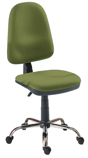 1080/MEK CR židle kancelářská, kříž chrom, koženka BLOOM B 022 - koženka kiwi