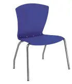 ASTRID CR židle konferenční, kostra chromová, plast tmavě modrý