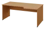 ERL 28 - 186 stůl kancelářský, rohový, pravý, dřevěná podnož, deska 25 mm, široký 1800 mm, buk Royal