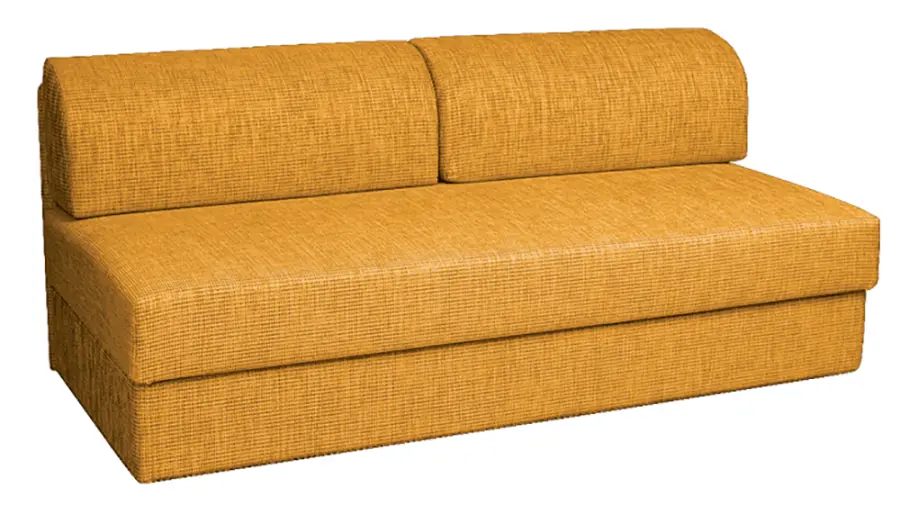 MARIANA S OPĚRKOU rošt, válenda celočalouněná, koženka OTO T 5 - koženka žluto-oranžová