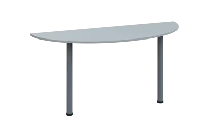 EJC 1 - 160 přístavba jednací, kovová podnož stříbrná, deska 18 mm, široká 1600 mm, šedá