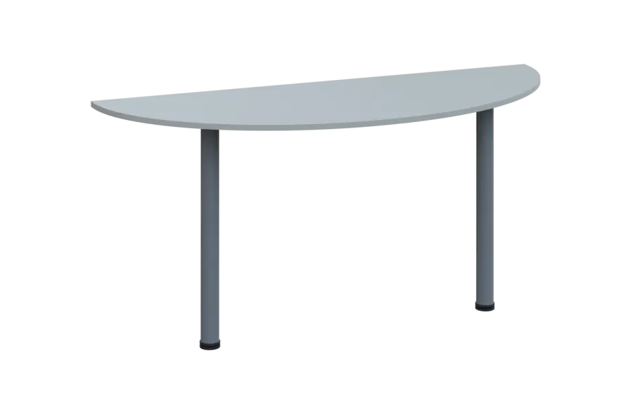 EJC 1 - 160 přístavba jednací, kovová podnož stříbrná, deska 18 mm, široká 1600 mm, šedá