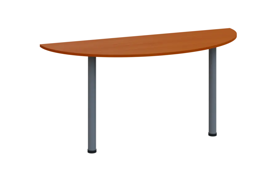 EJC 1 - 160 přístavba jednací, kovová podnož stříbrná, deska 18 mm, široká 1600 mm, třešeň šumavská