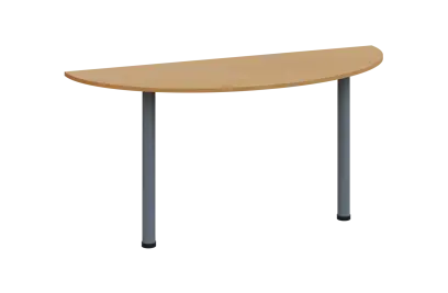 EJC 1 - 160 přístavba jednací, kovová podnož stříbrná, deska 18 mm, široká 1600 mm, buk Royal