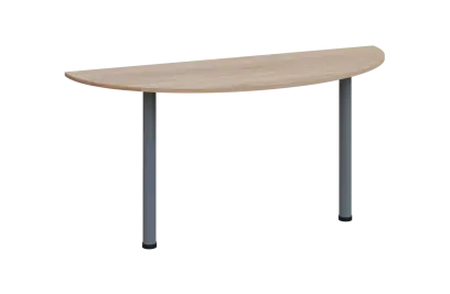 EJC 1 - 160 přístavba jednací, kovová podnož stříbrná, deska 18 mm, široká 1600 mm, dub bardolino