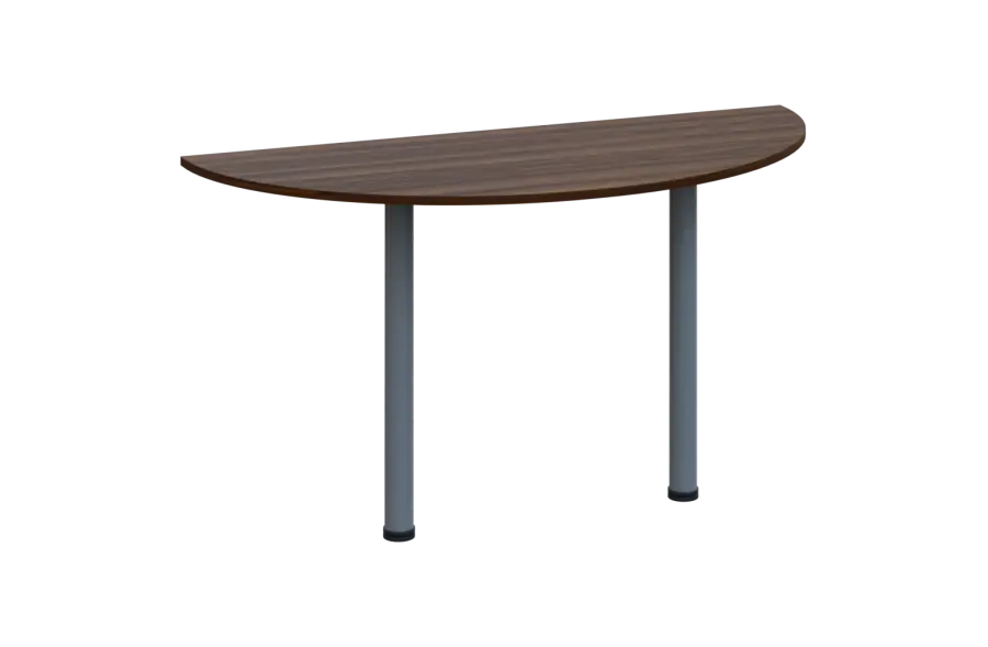 EJC 1 - 140 přístavba jednací, kovová podnož stříbrná, síla desky 18 mm, široká 1400 mm, ořech královský