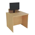 PC - VM1 - 80 stůl  s mechanickým výsuvem (1x) monitoru, 750x800x800 mm lamino - javor horský