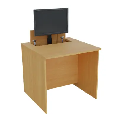 PC - VM1 - 80 stůl  s mechanickým výsuvem (1x) monitoru, 750x800x800 mm lamino - buk Royal