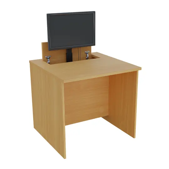 PC - VM1 - 80 stůl  s mechanickým výsuvem (1x) monitoru, 750x800x800 mm lamino - buk Royal