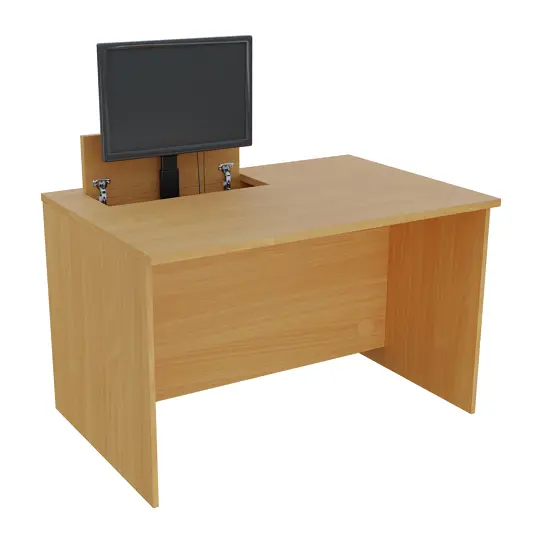 PC - VM1 - 120 stůl  s mechanickým výsuvem (1x) monitoru, 750x1200x800 mm lamino - buk Royal