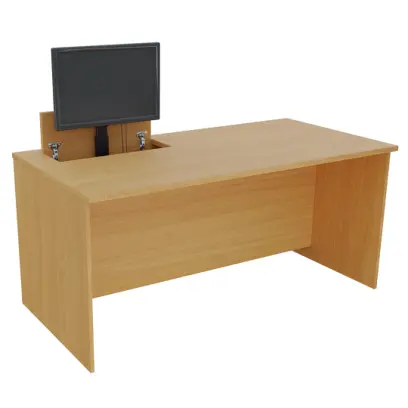 PC - VM1 - 160 stůl  s mechanickým výsuvem (1x) monitoru, 750x1600x800 mm lamino - buk Royal