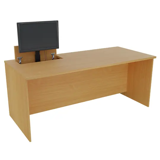 PC - VM1 - 180 stůl  s mechanickým výsuvem (1x) monitoru, 750x1800x800 mm lamino - buk Royal