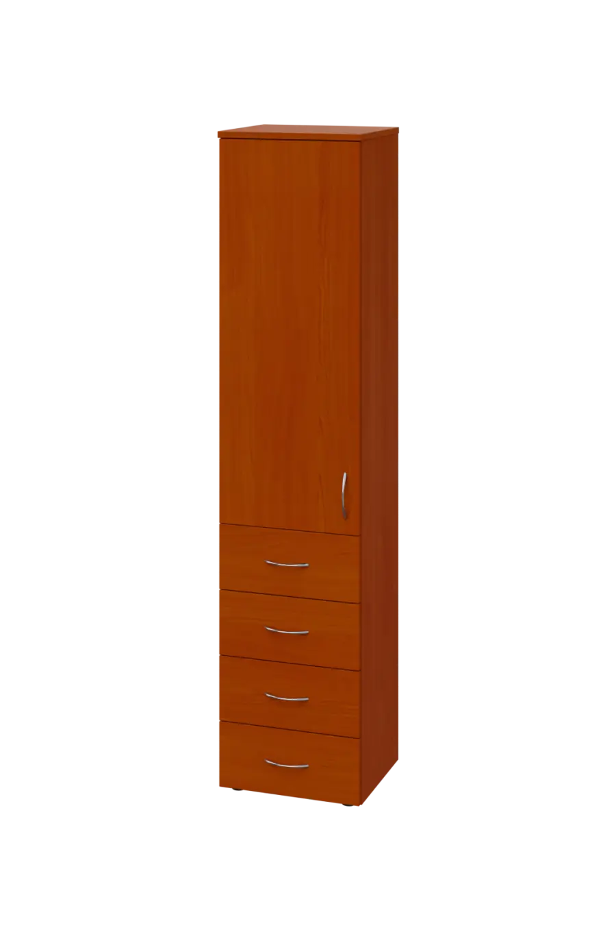 EN 5 - 44ZD skříň 4-zásuvková/1-dveřová, úzká, levá lamino - třešeň šumavská