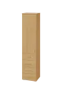 EN 5 - 44ZD skříň 4-zásuvková/1-dveřová, úzká, levá lamino - javor horský
